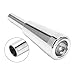 SPYMINNPOO Trumpet Mouthpiece, 3C Metal Long Lasting Luster Thicker Heavier Replacement Mouthpiece Silver/Gold Optional Sportinggoods Wind Instrument Accessories(Silver?¨º?
