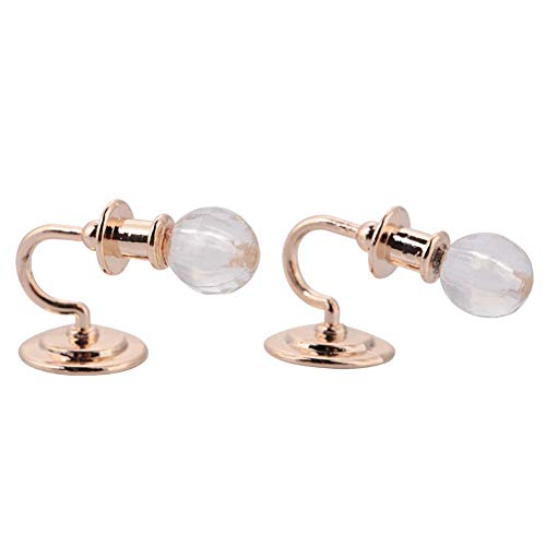 1:12 Casa delle Bambole Lampada Muro 2Pcs Lega