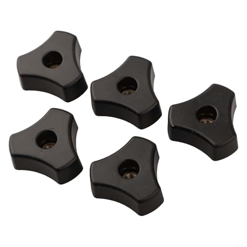 Kit de 5 pernos y tuercas M8 con ranura en T, tuercas de plástico con inserciones de latón y pernos de metal para plantillas de carpintería, mesas de enrutador y sistemas de pista en T (5 tuercas M8)