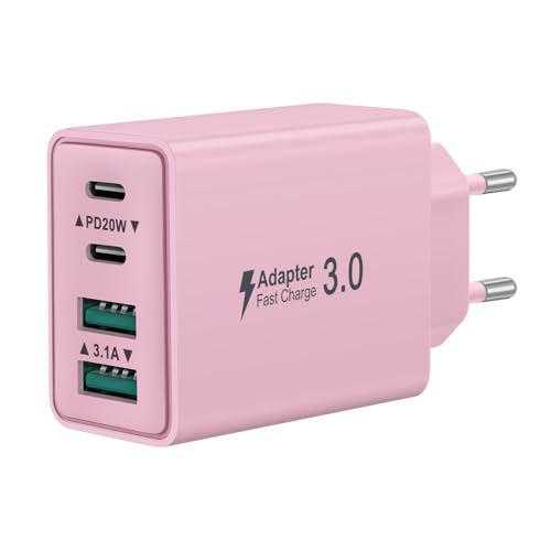USB C Ladegerät, 40W-4 Ports USBC Stecker Schnellladegerät Netzteil für iPhone 16 15 14 13 12 11 Pro Max Plus, Samsung Galaxy Handys, Mehrfach Ladestecker mit PD+QC Power Adapter Stecker USB C Ladegerät, 40W-4 Ports USBC Stecker Schnellladegerät Netzteil für iPhone 16 15 14 13 12 11 Pro Max Plus, Samsung Galaxy Handys, Mehrfach Ladestecker mit PD+QC Power Adapter Stecker