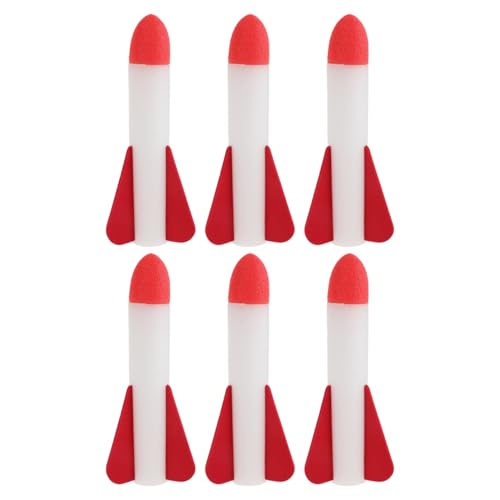 SUPVOX Lance-Roquettes À Pédale avec Fusées en Mousse - Jouet Extérieur pour Enfants Garçons Filles - Lot De 6 Fusées Volantes avec Recharges pour Fêtes Et Jeux De Plein Air