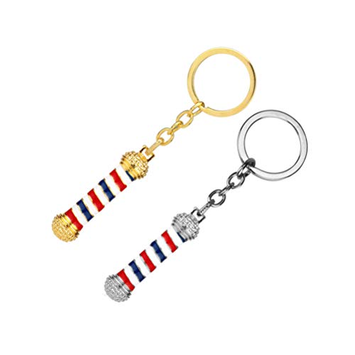 Fenical Pendant Keyring Keychain Barber Shop Sign Key Chain Trinket Women Men 4Pcs #TOP7