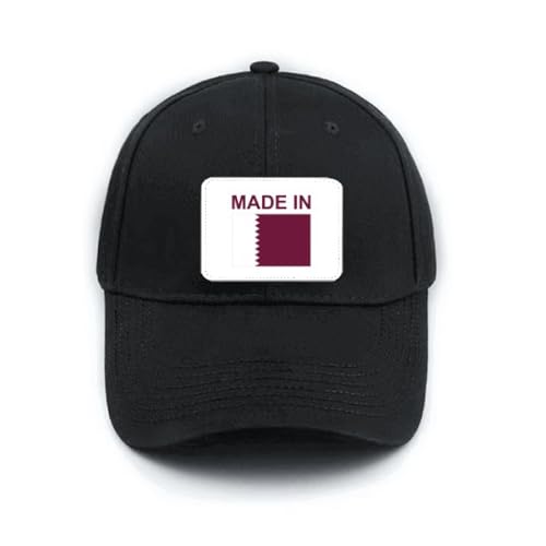 Casquette de baseball classique Qatar réglable noire chapeau de sport soleil