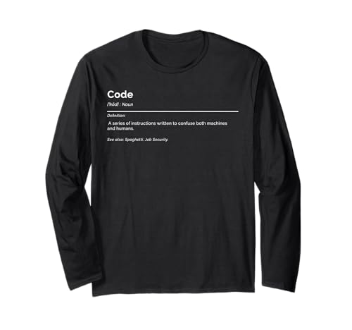 Programmateur de définition de code drôle logiciel de codage geek Manche Longue