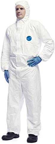 DuPont Tyvek 500 Xpert | Chemical Protective Clothing with Hood, Category III, Type 5-B and 6-B | Robust yet Lightweight | White | Size XL