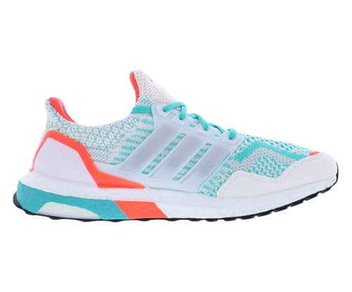 Image of adidas Ultraboost 5.0 DNA Mens Shoes Size 8, Color: Chalk White /Silver Metallic /Mint Rush