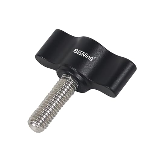 BGNing Aluminum Camera Hand Screws, Sports Camera Grip Screws T-Shaped Wavy Head Handle, Compatible with Sports Cameras with 1/4 Screw Holes Hero Full Range of Camera Equipment (1 pcs)