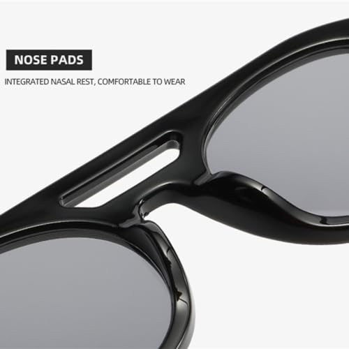 Retro Double Bridges Men Rivets Sunglasses Fashion Clear Gradient Shades UV400 Women Punk Sun Glasses4