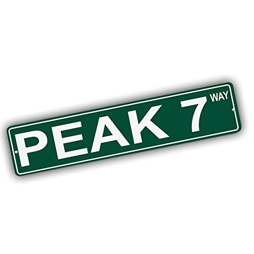 Brotherhood Aluminum Street Sign for Peak 7 - Colorado Mountain Wall Decor