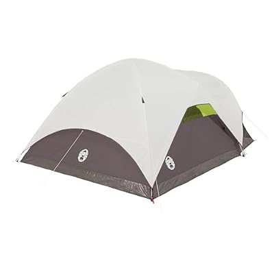 Coleman Steel Creek 6-Person Tent with Screened Porch & Integrated Rainfly, Weatherproof Tent with Screen Room Sets Up in Minutes, Fits Queen-Size Airbed