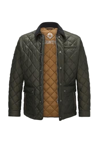 MILESTONE Herren Jacke Steppjacke Übergangsjacke MSSeattle Umlegekragen mit wasserabweisender Ausrüstung (DE/NL/SE/PL, Numerisch, 56, Regular, Regular, Khaki)