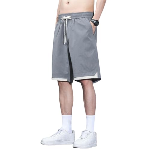 Short d'été homme soie glacée anti-chaleur à 5 poches confort