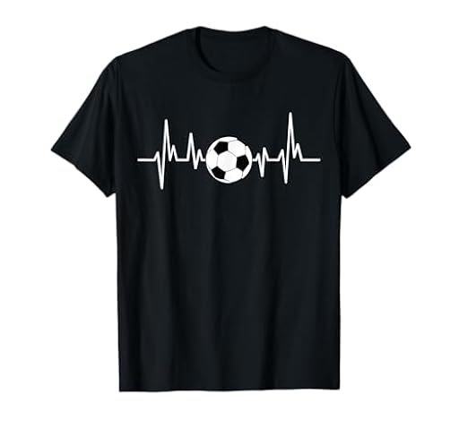 Regalo para jugador de fútbol, entrenador, aficionado, latido del corazón de fútbol Camiseta | Ya disponible en tu tienda friki favorita! En mundofriki.es!