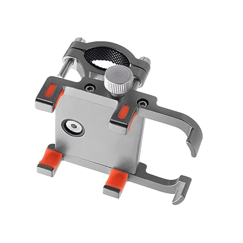 CVUTOVO Soporte de Teléfono para Motocicleta de Aleación de Aluminio Soporte de Navegación Rotatable Compatible con Motos Scooters y ATV Plata