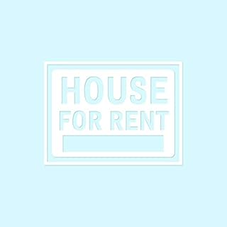 House For Rent Business Sign - Vinyl Decal Sticker - 16" x 12" - White