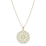 925 Silber vergoldet iz-el Halskette Mandala 925 silber Geschenk
