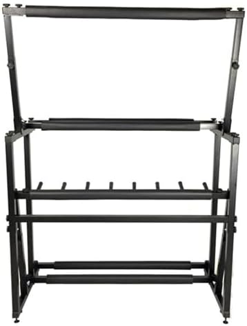 Tennis Racket Storage Rack for Adults Kids, Large Garage Driveway Backyar Tennis Training Equipment, Hold Up 14 Tennis/Badminton Racket, Black