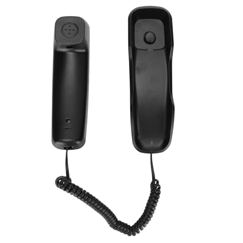 Téléphone filaire écran LCD noir anti-erreur avec fonction recomposition intégrée