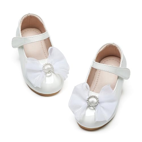 Image of GINFIVE Toddler Girls Dress Shoes Little Girls Mary Janes Ballerina Flats Shoes Toddler