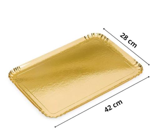 lepetitmitron Plateaux en Carton Doré 42x28 cm, 25 Pièces – vue 2