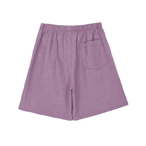 Boys Girls Cotton Shorts Baggy Wide Leg Capris Sweatpants High Waisted Lightweight Breathable Shorts Drawstring2