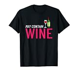 Weinverkostungsglas, rote Flasche T-Shirt