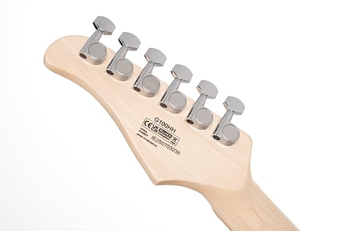 Guitarra eléctrica de cuerpo sólido.