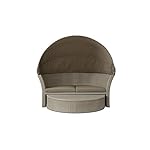Strandkorbwerk Liegeinsel Miami Polyrattan Grey Cane