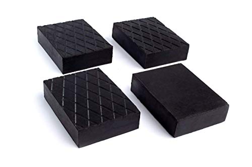 PRIME DEALS 4 Pieces Ramp Rubber Blocks - Universal Scissor Car Lift Pads 120x80x60 mm Jacking Beam Rubber Support Block Universal, Rubber pads, Scissor Car Lift Pads, Rubber Block