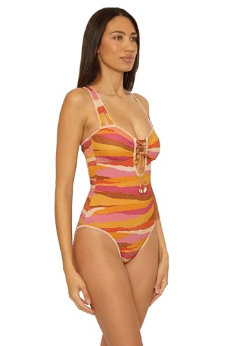 BECCA Women's Canyon Sunset One Piece Swimsuit, Adjustable, Bathing Suits3