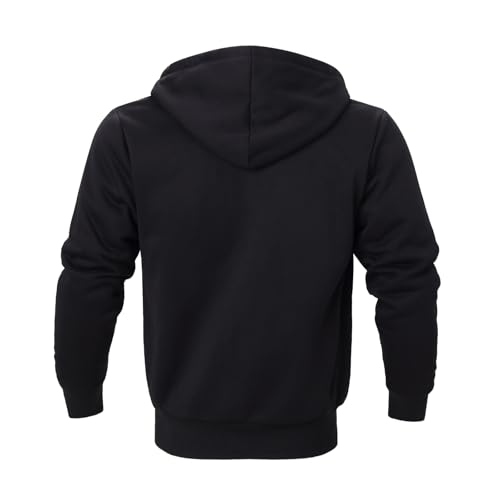 Image of LeeHanTon Sherpa Lined Hoodies for Men Heavyweight Full Zip Up Sweatshirt Thick Fleece Winter Warm Work Jackets Plus Size