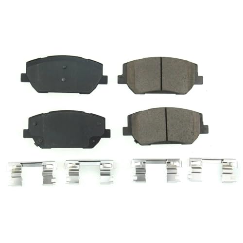 Image of PowerStop Front Brake Pads for Hyundai Santa Fe 2019-20 - Z17 Ceramic Brake Pads with Installation Hardware, 17-2198