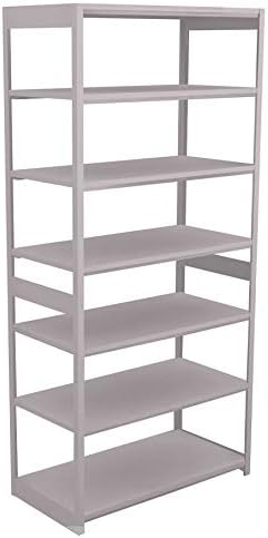 Aurora Quik-Lok Shelving [ Adjustable, Easy-to-Assemble Open Shelving ] Starter Unit | 6 Openings | 76" Tall | 18" Deep