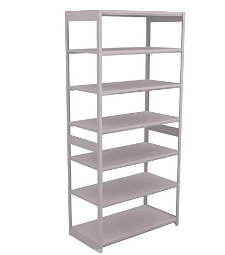 Aurora Quik-Lok Shelving [ Adjustable, Easy-To-Assemble Open Shelving ] Starter Unit | 6 Openings | 76" Tall | 18" Deep #TOP1
