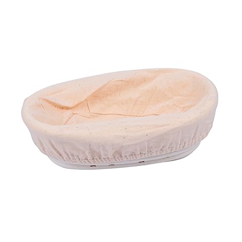 OUNONA 1 PC Oval Rattan Bread Proofing Basket with Lining Essential Baking Tool for Sourdough Easy to Clean and Reusable for Home Bakers and Beginners