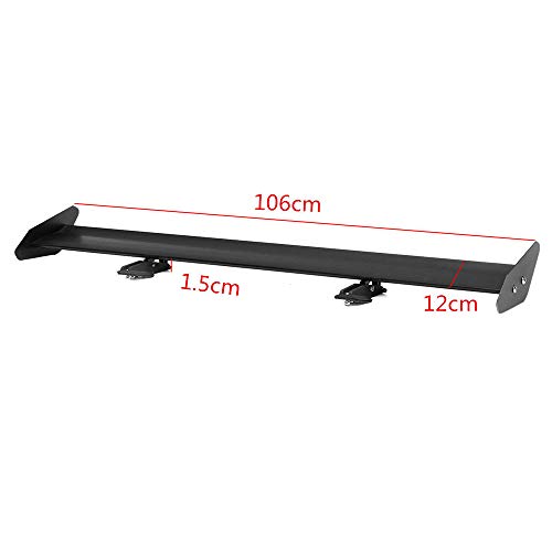 Ineedup Matte Black Aluminum Rear Trunk Spoiler Wing Universal Fit Most Of Hatchback Cars - Thumbnail 2