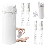 4 in 1 Refillable Travel Dispenser Bottles, Reiseflaschen zum Befüllen, Wiederverwendbare und Nachfüllbare Travel Dispenser Flaschen, Reisegröße Behälter für Shampoo Creme Spülung Körperpflege