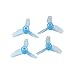 Rakonheli 31mm 3 Blade Clear Propeller (2CW+2CCW; 0.8mm Shaft) (Blue) - Blade Inductrix/FPV