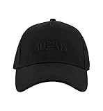 Allsaints Gorra de béisbol Oppose para hombre, sombrero de gamuza con logotipo y correa ajustable, ala curvada, piel sintética, color negro