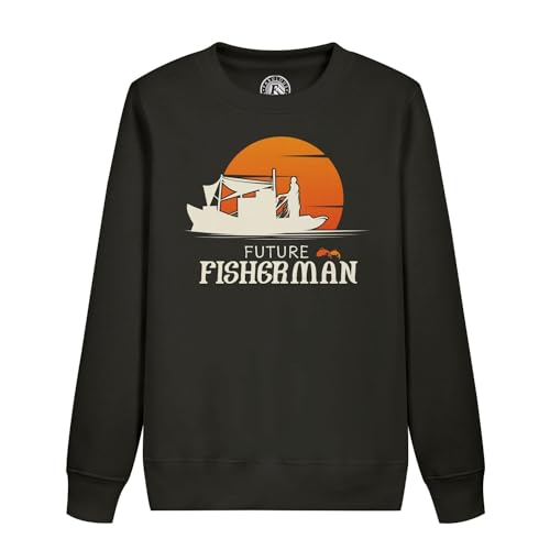 Sweatshirt enfant futur pêcheur résistant aux jeux extérieurs et facile à laver