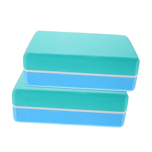 WOONEKY 2 Piezas Bloques de Yoga Unidades Espuma EVA de Alta Densidad Antideslizantes y Soporte Estable para Estiramientos y Equilibrio Accesorios para Principiantes y Sesiones Casa o