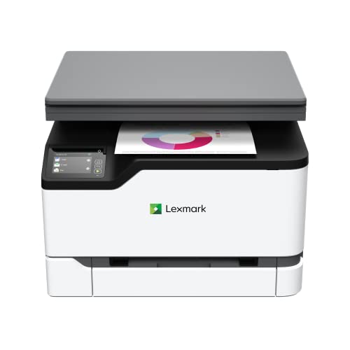 Lexmark MC3224DWE 3-in-1 Farblaser-Multifunktionsgerät (Drucker, Kopierer, Scanner, WLAN, LAN, bis zu 22 S./Min., autom. beidseitiger Druck, 7,2 cm-Touchscreen) schwarz/grau