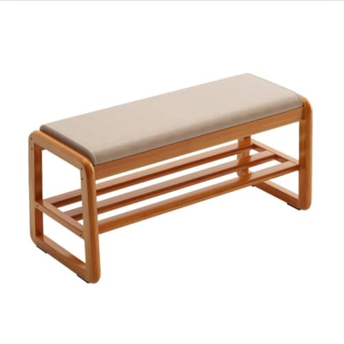 Tabouret d'entrée pour chaussures et banc en bois massif pour créer un accueil chaleureux