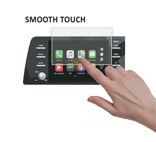 Image of Screen Protector For KIA SONET 2024-2026 FACELIFT - 8 INCH Infotainment + AC PANEL Guard / Sonet HTK HTK+ PLUS HTX / Anti Scratch / TouchScreen Accessory [Not Tempered Glass] (Sonet Facelift 8 inch)