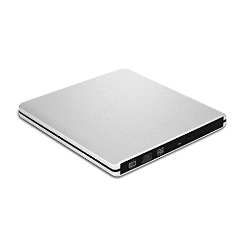 VersionTECH. Latest USB3.0 Ultra Slim Portable DVD Rewriter Burner,External DVD Drive Optical Drive CD+/-RW DVD +/-RW Superdrive for Apple Mac MacBook Pro and Laptop