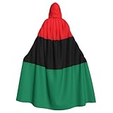 WFUUGNJ Pan African Flag Hooded Cloak Halloween Cosplay Costumes Party Ghosts Cape Christmas Robe