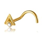 Inoki - Orecchino da naso Delta placcato in oro 18k