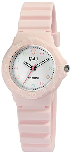 Q&Q Damen-Uhr Silikon Armband Dornschließe 10 Bar Analog Quarz