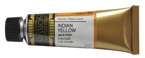 Mijello Mission Gold Class Water Color Paint, 15Ml Tube, Indian Yellow W524 #TOP21