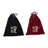 FOMIYES 2pcs Capacity Hair Dryer Storage Pouch Drawstring Bag for Hotel University Dorm Hair Tool Holder Tidy Home